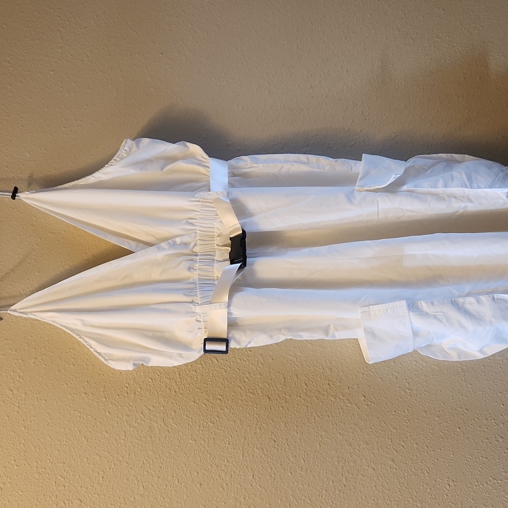 Brand new white windbreaker Jogger Jumpsuit (Size L)